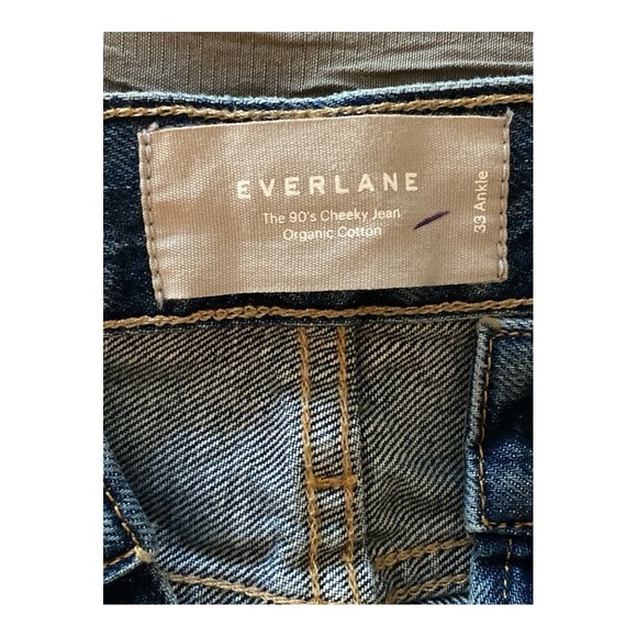 EVERLANE 90s Cheeky Jean, size 33 Ankle, Northridge blue medium wash, button fly - Picture 6 of 6